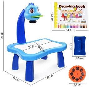 Projektor pre výučbu kreslenia modrý MalPlay