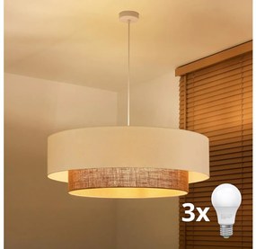 Brilagi - LED závesný luster na lane BOHO STYLE, 3× E27 (max. 15 W), 230 V, priemer 80 cm