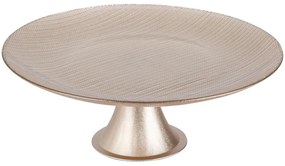 Sklenený servírovací podnos na nohe Champagne, (fi) 28 cm