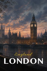 London - Metalický obraz 70x50cm