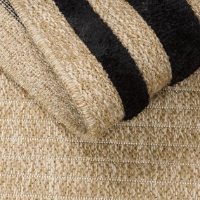 Dywany Łuszczów, Kusový koberec Spark 0687 beige/black, 160x220, béžová, chodba / predsieň
