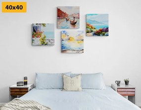Set obrazov maľovaná krajinka - 4x 60x60