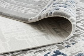 Koberec AKRYL VALS 5047 Abstrakcia sivý / slonia kosť