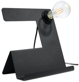 Stolná lampa Incline, čierne telo svietidla