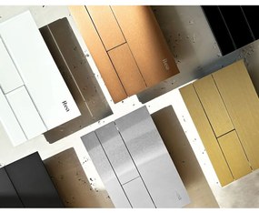 Rea T, ovládacie tlačidlo k podomietkovým systémom WC K011A-Q, biele sklo, REA-E0052