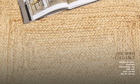 Diamond Carpets India, Ručne viazaná rohožka Orla J-44 Natural, 50x80, béžová, chodba / predsieň