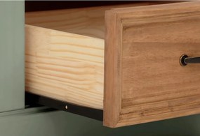 Svetlozelený TV stolík z borovicového dreva 160x50 cm Selma – Støraa