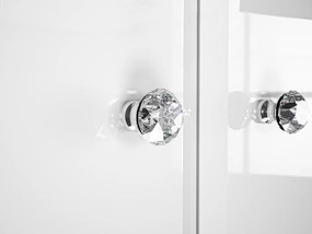 ŠATNÍKOVÁ SKRIŇA CRISTINE BIELY LESK + ZRKADLOVÝ SOKEL 90 cm