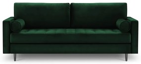 Zelená zamatová pohovka Milo Casa Santo, 219 cm
