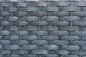 ZÁHRADNÝ JEDÁLENSKÝ SET MODERNO GRANDE 6 x KRESLO + STÔL ŠEDÝ