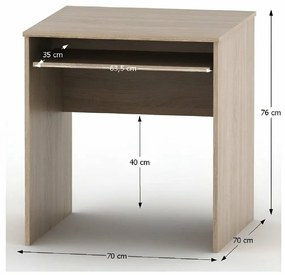 Pracovný stôl s výsuvom TEMPO ASISTENT 023, dub sonoma