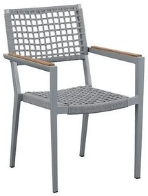 Záhradná jedálenská stolička HIGOLD Champion sivá