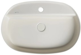 Isvea Isvea, INFINITY OVAL keramické umývadlo na dosku, 60x40cm, Ivory, 10NF65060-2K