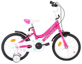 Detský bicykel 16 palcový čierny a ružový