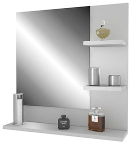 Biele zrkadlo s policou Ariad - pravé