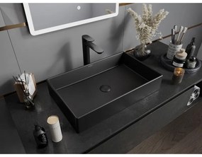 Mexen Goya, umývadlo na dosku 60 x 37 cm, čierna matná, 22186085