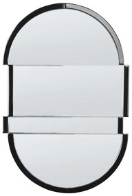 Nástenné zrkadlo 60 x 90 cm čierne MICHERY Beliani