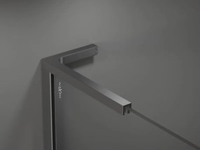 Mexen Velar L, posuvná sprchová zástena Walk-in 90 x 200 cm, 8mm šedé sklo, grafitová, 871-090-003-43-95