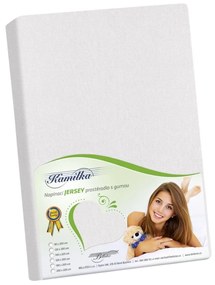 Bellatex Jersey prestieradlo Kamilka biela, 140 x 200 cm