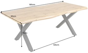Jedálenský stôl Divoký 180cm vzhľad divoký dub 50mm