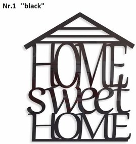 Home sweet home dekoračný nápis na stenu čierna