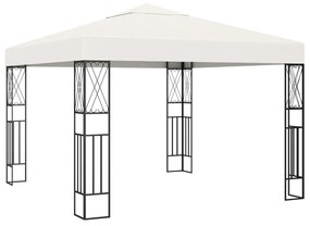 vidaXL Altánok 3x3 m, krémový, látka