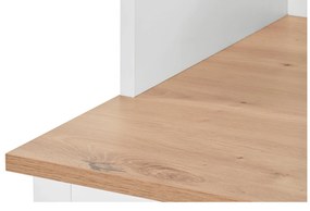 Stolík s obrubou po bokoch, biely