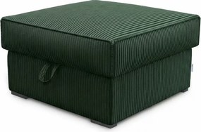 Taburet SMART COSARO XL s úložným priestorom 71x71 cm, tmavozelený
