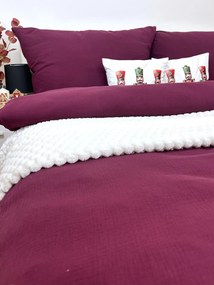 Mušelínové obliečky 140x200 vínové – 100 % bavlna, jemné, priedušné, luxusné, na zipsMušelínové obliečky 140x200 vínové – 100 % bavlna, jemné, priedušné, luxusné, na zips