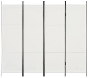 4-panelový paraván biely 200x180 cm 280251