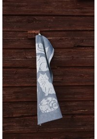 Ľanová utierka Kissanpäivät 46x70, modro-biela