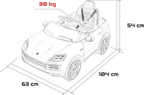 Elektrické autíčko Porsche Cayenne červené