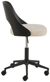 Čierna/béžová kancelárska stolička Lucy – Actona
