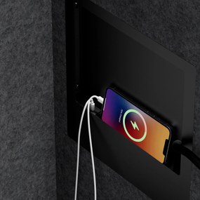 Sally 1150mm korpus Czarny - siedzisko Ciemnoszary