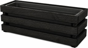AMADEA Drevený obal na kvetináč tmavý, 52x21,5x17cm, český výrobok