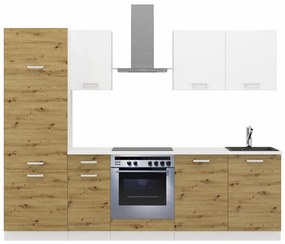 Kuchynská linka 260 cm Tonislav Artisan Biela 260 (dub artisan + biela). Vlastná spoľahlivá doprava až k Vám domov. 1134935