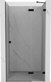 Mexen, Mexen Lunar pravé otočné sprchové dvere 110 cm, transparentné, čierne - 834-110-000-70-00-P