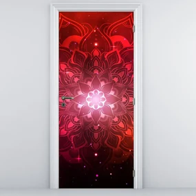 Fototapeta na dvere - Červená abstrakcia (95x205cm)