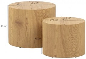 Sada konferenčných stolíkov Mice dub