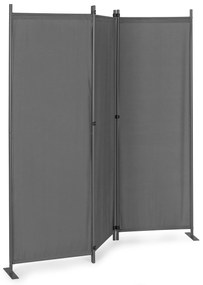 MultiGarden Skladací 3-panelový paraván, zástena 167x164 cm - sivá MultiGarden