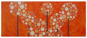 Obraz - Oranžový les (120x50 cm)