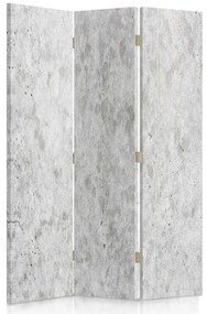 Ozdobný paraván, Světlý beton - 110x170 cm, trojdielny, klasický paraván