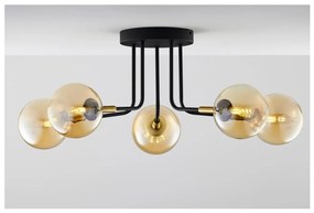 Jupiter 2038 - Luster na tyči BURANO 5xG9/10W/230V čierna/zlatá/béžová