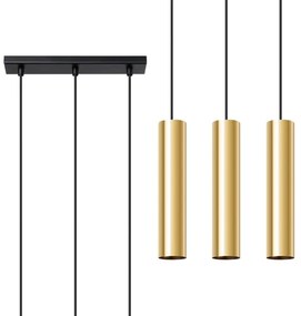 Sollux SL.1201 - Luster na lanku LAGOS 3xGU10/10W/230V zlatá