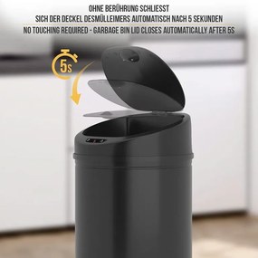 JAGO Bezdotykový odpadkový kôš so senzorom, 60 l, čierna