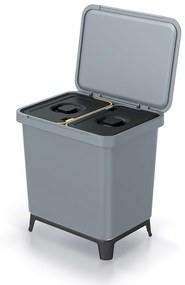 Odpadkový kôš, 2 x 10 l, sivá