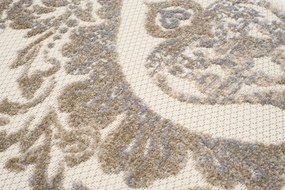 Terasový béžový koberec s ornamentom Šírka: 120 cm | Dĺžka: 170 cm