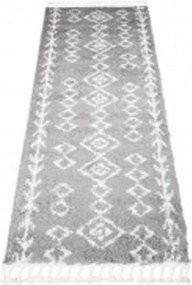 TA Koberec G940B TMAVO ŠEDÁ/KRÉMOVÁ BOHO Rozmer: 100x300 cm