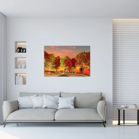 Obraz - Farebné stromy (90x60 cm)