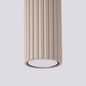 Stropné svietidlo Karbon, 1x tmavobéžové hliníkové tienidlo, (20 cm)